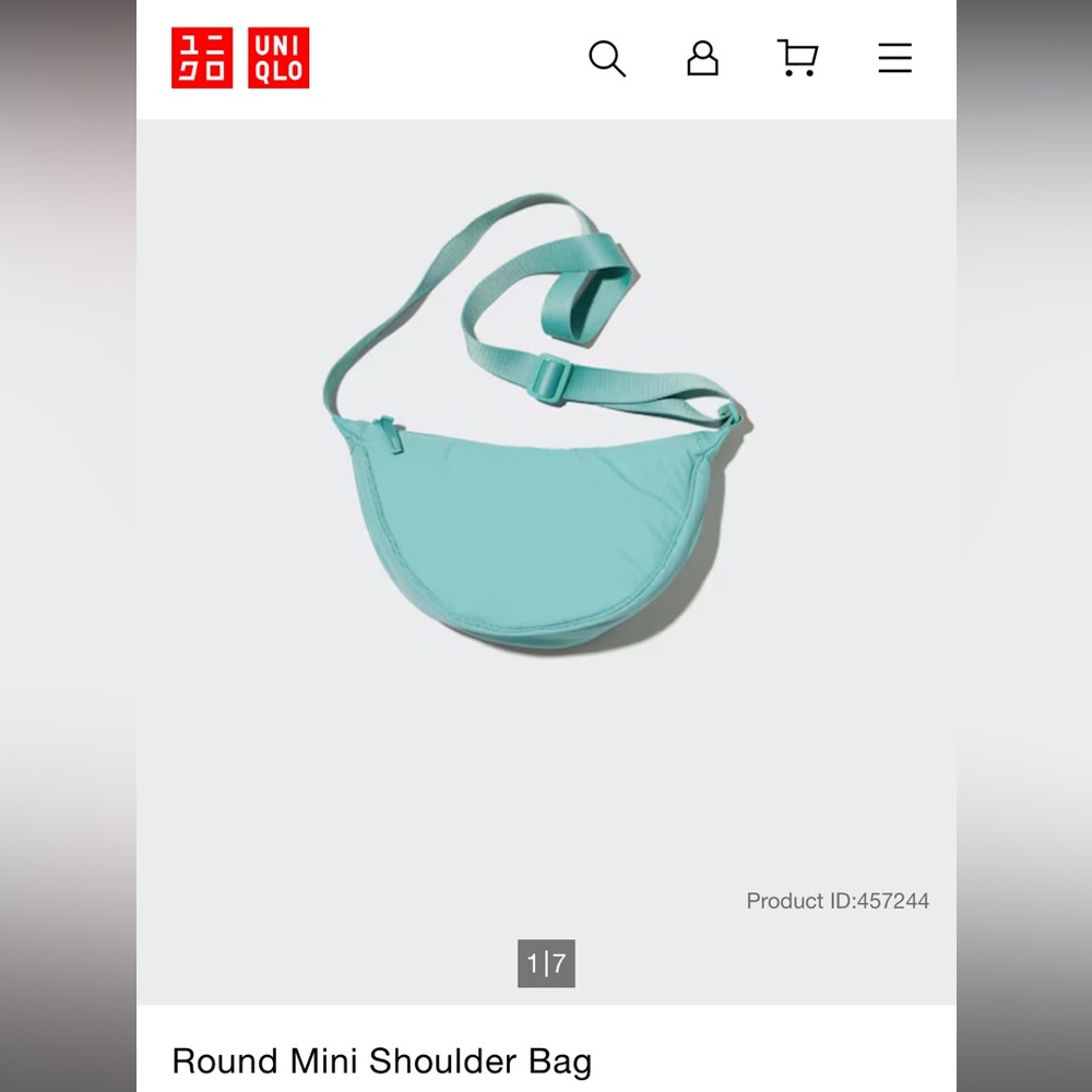 Uniqlo Light Blue Round Mini Shoulder Bag